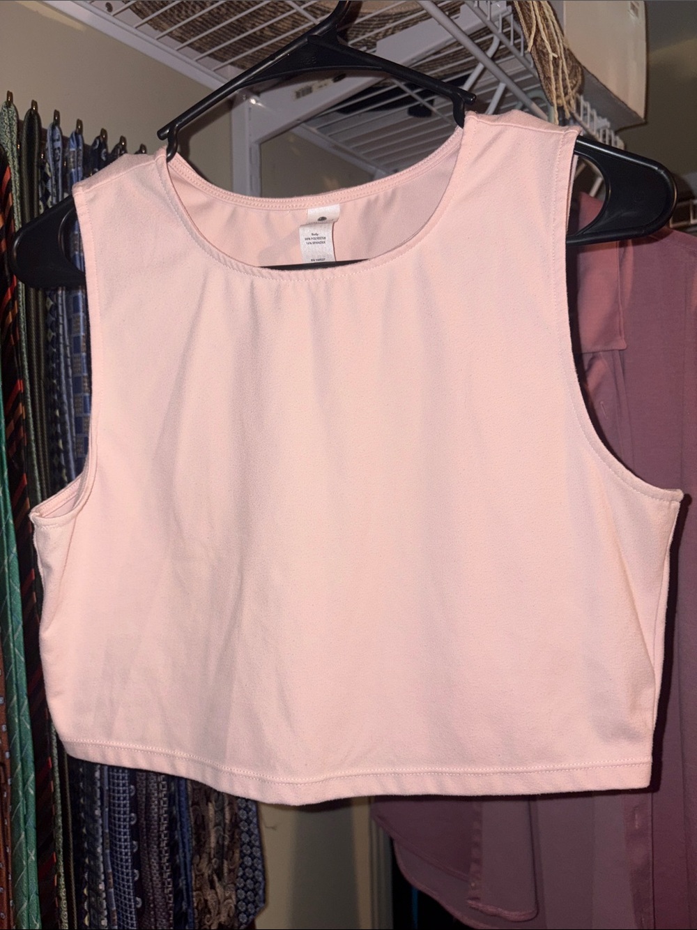 Yogalicious Light Pink Cropped Tank Top